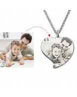 Father's day pendant necklace, Personalized Photo Necklace JEWNE101777